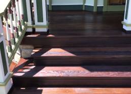 Stained deck and stairs